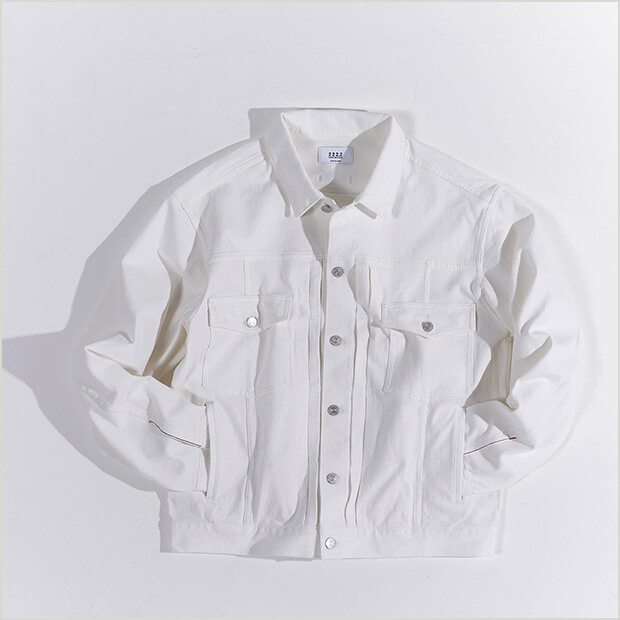 ストレッチデニムジャケット WHITE