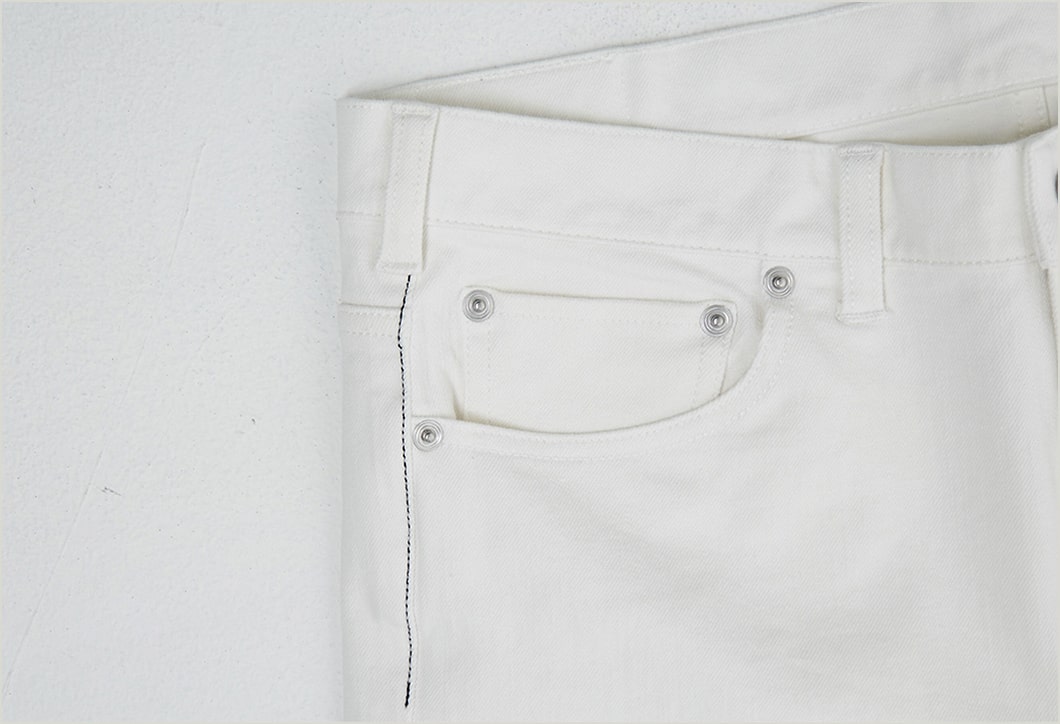 ブレスユー　デニム　ホワイト ストレッチデニムワイドパンツ（WHITE） | Fukuyamaya